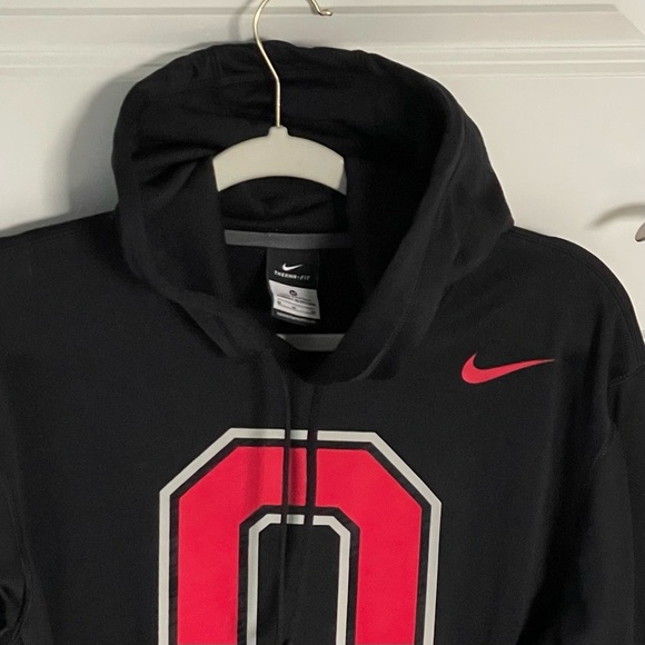 Nike Ohio State Black Therma Fit Logo Fleece Pullover Hoodie 47167 - Picture 8 of 14
